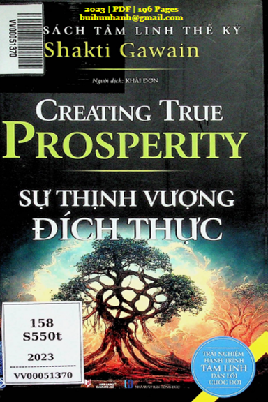 Sự Thịnh Vượng Đích Thực (NXB Hồng Đức 2023) - Shakati Gawain, 196 Trang