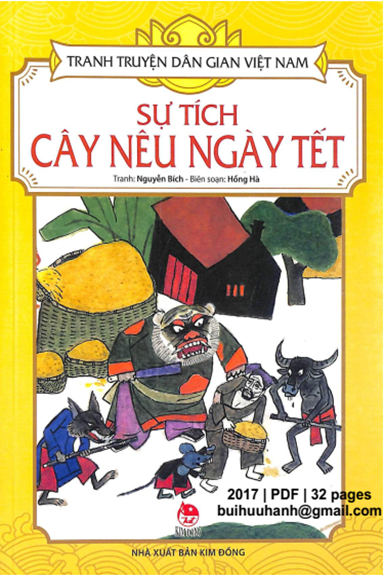 Sự Tích Cây Nêu Ngày Tết (NXB Kim Đồng 2017) - Hồng Hà, 32 Trang