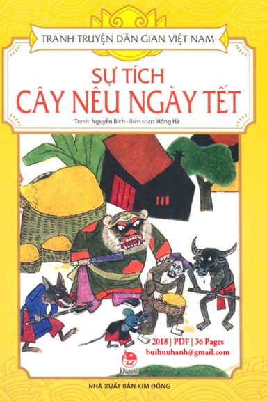 Sự Tích Cây Nêu Ngày Tết (NXB Kim Đồng 2018) - Nguyễn Bích, 36 Trang