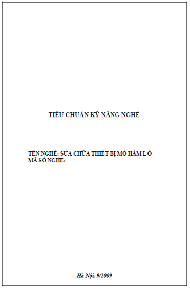 Sửa Chữa Thiết Bị Mỏ Hầm Lò (NXB Hà Nội 2009) - Nguyễn Đức Tính, 137 Trang