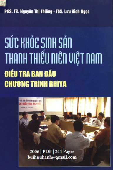 Sức Khỏe Sinh Sản Thanh Thiếu Niên Việt Nam (NXB Hà Nội 2006) - Nguyễn Thị Thiềng, 241 Trang