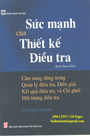 Sức Mạnh Của Thiết Kế Điều Tra (NXB Chính Trị 2006) - Giuseppe Iarossi, 320 Trang
