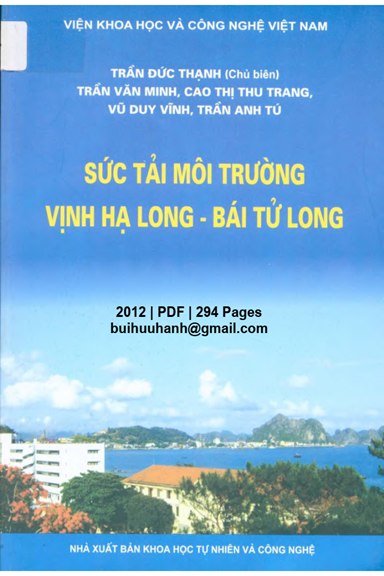 Sức Tải Môi Trường Vịnh Hạ Long-Bái Tử Long (NXB Khoa Học Tự Nhiên 2012) - Trần Đức Thạnh, 294 Trang