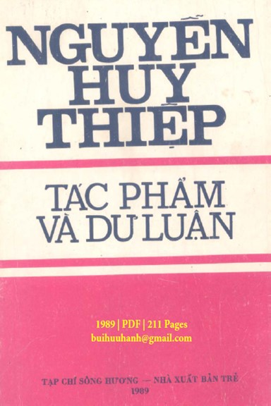Tác Phẩm Và Dư Luận (NXB Trẻ 1989) - Nguyễn Huy Thiệp, 211 Trang