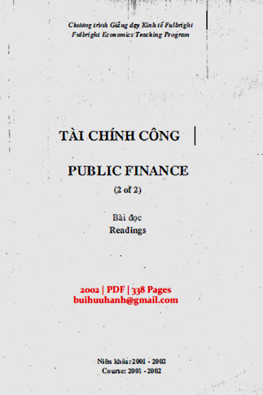 Tài Chính Công (NXB Đại Học Fulbright 2002) - Vũ Tú, 338 Trang