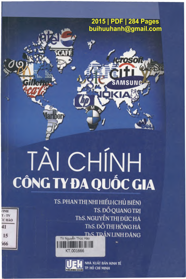 Tài Chính Công Ty Đa Quốc Gia (NXB Kinh Tế 2015) - Phan Thị Nhi Hiếu, 284 Trang
