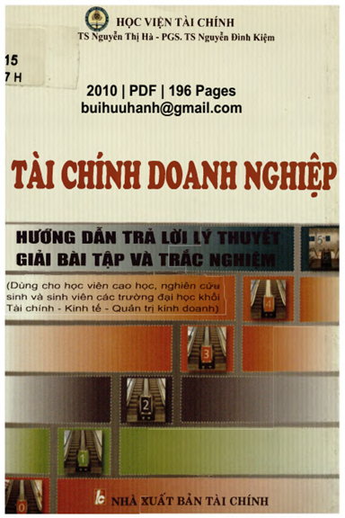 Tài Chính Doanh Nghiệp (NXB Tài Chính 2010) - Nguyễn Thị Hà, 196 Trang