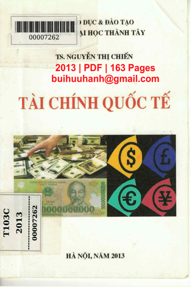 Tài Chính Quốc Tế (NXB Hà Nội 2013) - Nguyễn Thị Chiến, 163 Trang