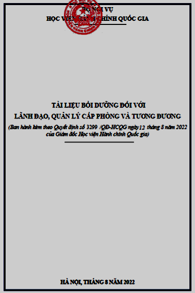 Tài Liệu Bồi Dưỡng Đối Với Lãnh Đạo, Quản Lý Cấp Phòng Và Tương Đương - Đặng Khắc Ánh, 246 Trang