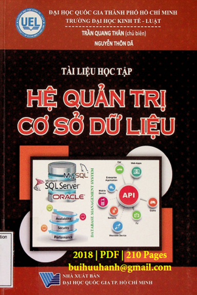 Tài Liệu Học Tập Hệ Quản Trị Cơ Sở Dữ Liệu (NXB Đại Học Quốc Gia 2018) - Trần Quang Thân, 210 Trang