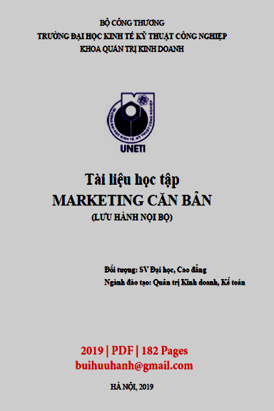Tài Liệu Học Tập Marketing Căn Bản (NXB Hà Nội 2019) - Nguyễn Thị Minh Hương, 182 Trang