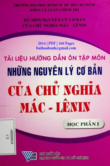 Tài Liệu Hướng Dẫn Ôn Tập Môn Những Nguyên Lý Cơ Bản Của Chủ Nghĩa Mác-Lênin Học Phần I