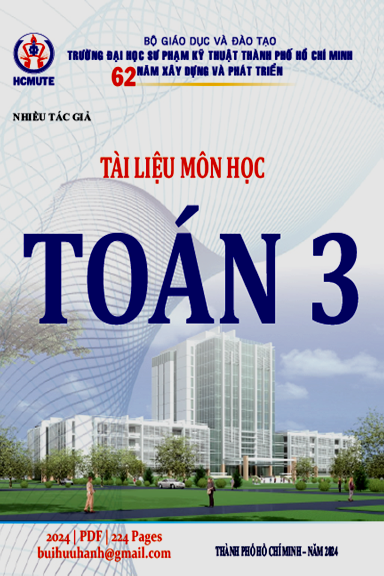 Tài Liệu Môn Học Toán 3 (NXB Đại Học Quốc Gia 2024) - Nhiều Tác Giả, 224 Trang