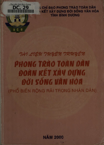 Tài Liệu Tuyên Truyền Phong Trào Toàn Dân Đoàn Kết Xây Dựng Đời Sống Văn Hóa - Nhiều Tác Giả