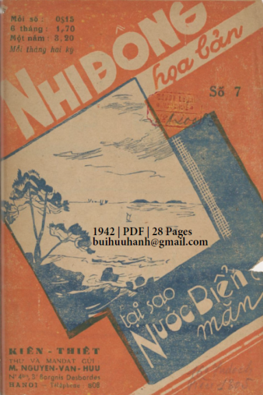 Tại Sao Nước Biển Mặn (NXB Kiến Thiết 1942) - Vũ Trọng Can, 28 Trang