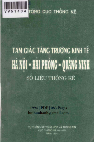 Tam Giác Tăng Trưởng Kinh Tế Hà Nội-Hải Phòng-Quảng Ninh (NXB Hà Nội 1994) - Nhiều Tác Giả, 83 Trang