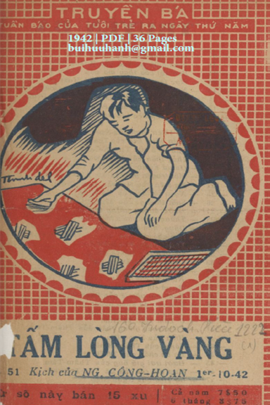 Tấm Lòng Vàng Tập 1 (NXB Tân Dân 1942) - Nguyễn Công Hoan, 36 Trang