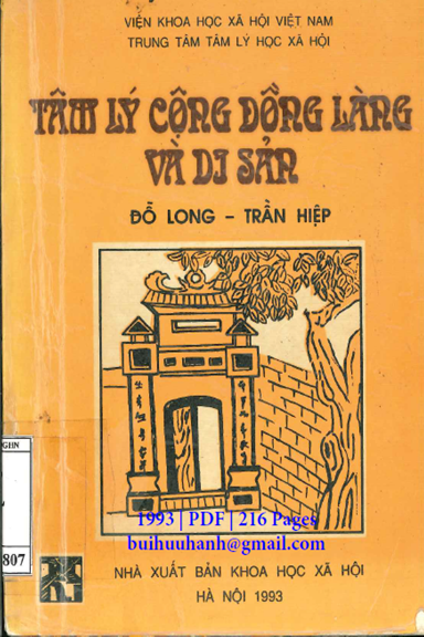 Tâm Lý Cộng Đồng Làng Và Di Sản (NXB Khoa Học Xã Hội 1993) - Đỗ Long, 216 Trang