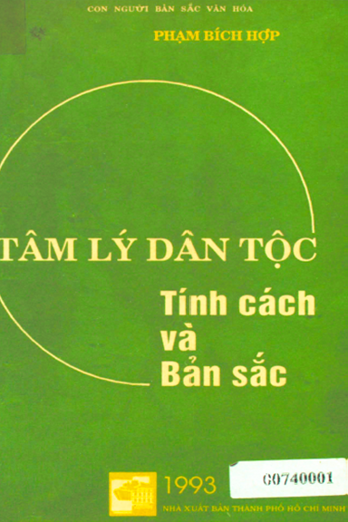 Tâm Lý Dân Tộc-Tính Cách Và Bản Sắc (NXB Tổng Hợp 1993) - Phạm Bích Hợp, 145 Trang