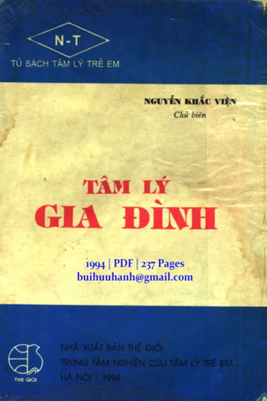 Tâm Lý Gia Đình (NXB Thế Giới 1994) - Nguyễn Khắc Viện, 237 Trang