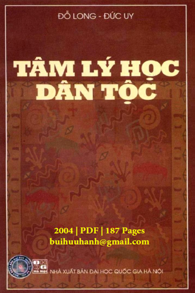 Tâm Lý Học Dân Tộc (NXB Đại Học Quốc Gia 2004) - Đỗ Long, 187 Trang
