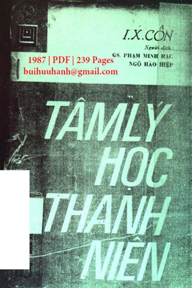 Tâm Lý Học Thanh Niên (NXB Tổng Hợp 1987) - I. X. Côn, 239 Trang