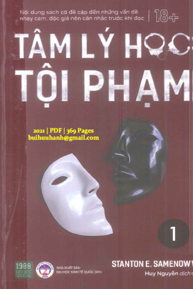 Tâm Lý Học Tội Phạm Tập 1 (NXB Kinh Tế Quốc Dân 2021) - Stanton E.Samenow, 369 Trang
