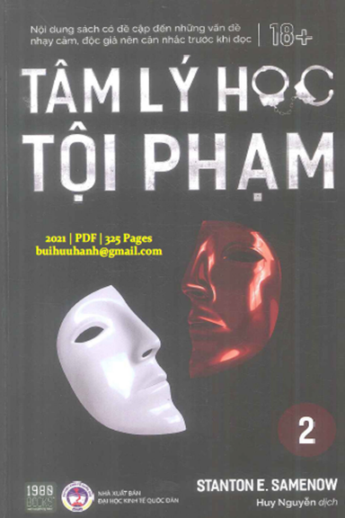 Tâm Lý Học Tội Phạm Tập 2 (NXB Kinh Tế Quốc Dân 2021) - Stanton E.Samenow, 325 Trang