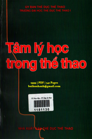 Tâm Lý Học Trong Thể Thao (NXB Thể Dục Thể Thao 1999) - Phạm Đình Bẩm, 541 Trang
