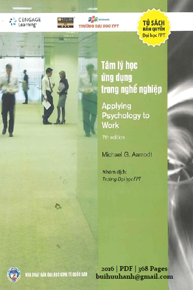 Tâm Lý Học Ứng Dụng Trong Nghề Nghiệp (NXB Kinh Tế Quốc Dân 2016) - Michael G. Aamodt, 368 Trang