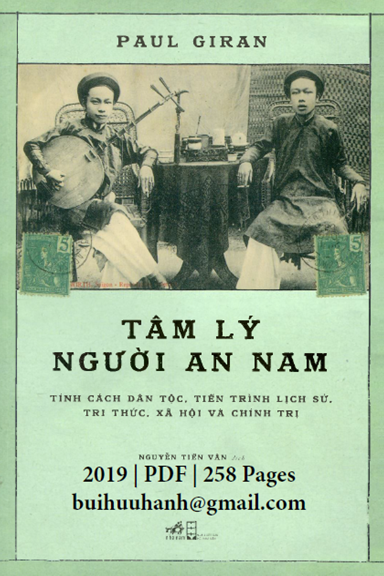 Tâm Lý Người An Nam (NXB Hội Nhà Văn 2019) - Paul Giran, 258 Trang