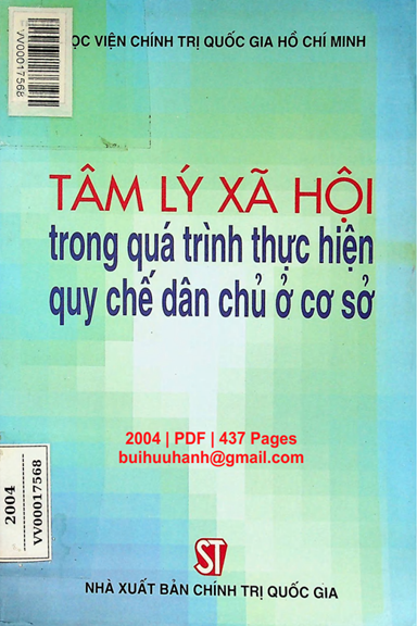 Tâm Lý Xã Hội Trong Quá Trình Thực Hiện Quy Chế Dân Chủ Ở Cơ Sở (NXB Chính Trị 2004)  Trần Ngọc Khuê