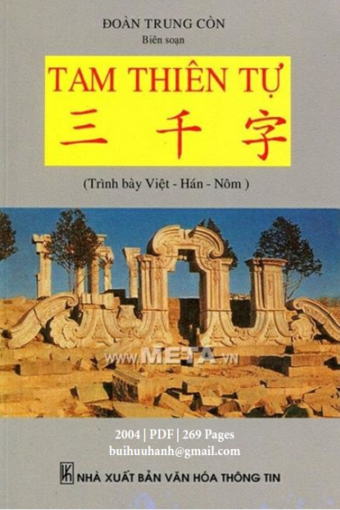 Tam Thiên Tự Việt-Hán-Nôm (NXB Văn Hóa Thông Tin 2004) - Đoàn Trung Còn, 269 Trang
