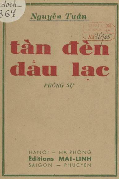 Tàn Đèn Dầu Lạc (NXB Mai Lĩnh 1941) - Nguyễn Tuân, 109 Trang