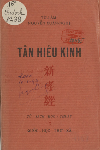Tân Hiếu Kinh (NXB Quốc Học Thư Xã 1944) - Nguyễn Xuân Nghị, 76 Trang