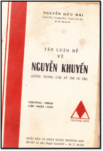 Tân Luận Đề Về Nguyễn Khuyến (NXB Trường Sơn 1971) - Nguyễn Hữu Mai, 106 Trang