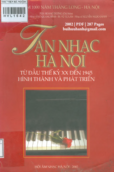 Tân Nhạc Hà Nội Từ Đầu Thế Kỷ XX Đến 1945 Hình Thành Và Phát Triển (NXB Âm Nhạc 2002) - Hoàng Dương