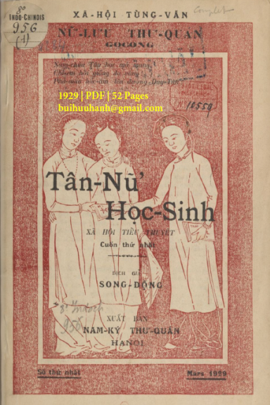 Tân Nữ Học Sinh Cuốn 1 (NXB Nam Ký 1929) - Song Động, 52 Trang