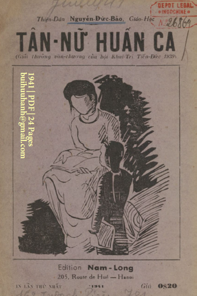 Tân Nữ Huấn Ca (NXB Nam Long 1941) - Nguyễn Đức Bảo, 24 Trang