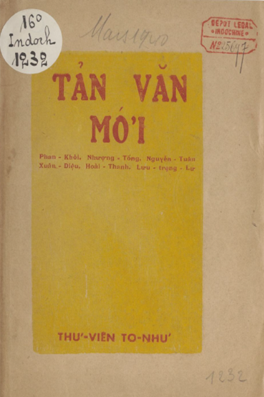 Tản Văn Mới (NXB Trung Lập 1940) - Nhiều Tác Giả, 60 Trang