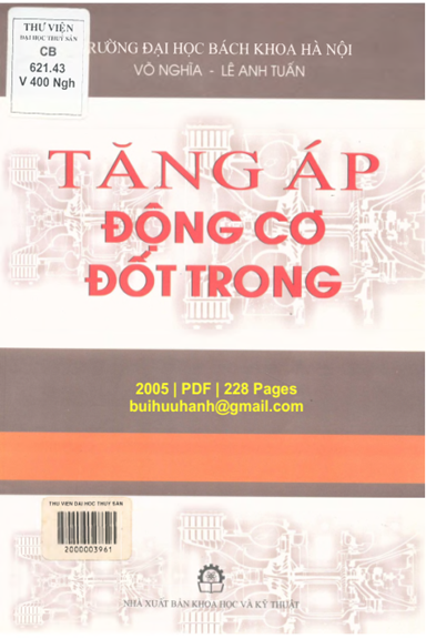 Tăng Áp Động Cơ Đốt Trong (NXB Khoa Học Kỹ Thuật 2005) - Võ Nghĩa, 228 Trang