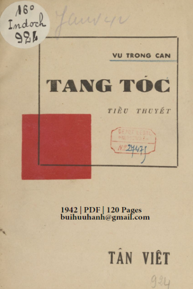 Tang Tóc (NXB Tân Việt 1942) - Vũ Trọng Can, 120 Trang