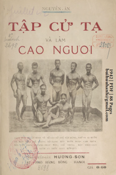 Tập Cử Tạ Và Làm Cao Người (NXB Hương Sơn 1942) - Nguyễn Ân, 88 Trang