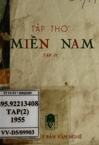 Tập Thơ Miền Nam Tập 2 (NXB Văn Nghệ 1955) - Nhiều Tác Giả, 42 Trang