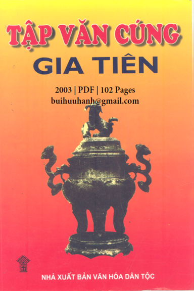 Tập Văn Cúng Gia Tiên (NXB Văn Hóa Dân Tộc 2003) - Tân Việt, 102 Trang