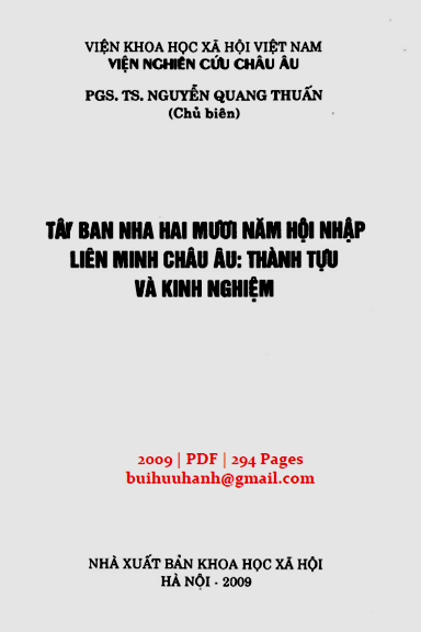 Tây Ban Nha 20 Năm Hội Nhập Liên Minh Châu Âu Thành Tựu Và Kinh Nghiệm - Nguyễn Quang Thuấn