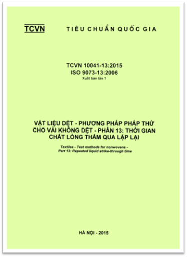 TCVN 10041-13-2015-ISO - Vật Liệu Dệt - Phương Pháp Thử Cho Vải Không Dệt - Phần 13 Thời Gian Chất