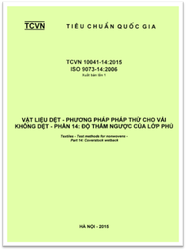 TCVN 10041-14-2015-ISO - Vật Liệu Dệt - Phương Pháp Thử Cho Vải Không Dệt - Phần 14 Độ Thấm Ngược