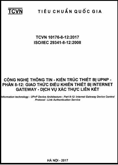 TCVN 10176-8-12-2017-ISO - Công Nghệ Thông Tin - Kiến Trúc Thiết Bị Upnp - Phần 8-12