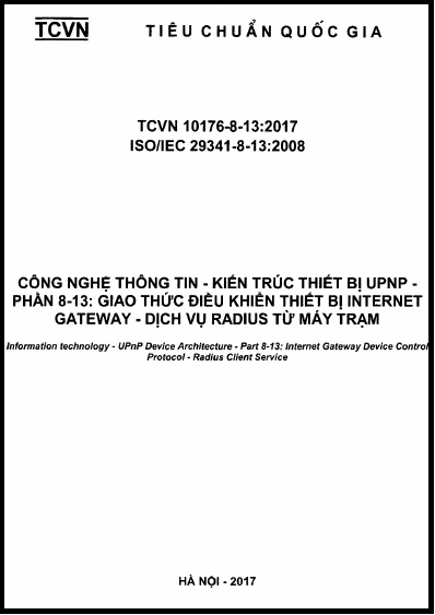 TCVN 10176-8-13-2017-ISO - Công Nghệ Thông Tin - Kiến Trúc Thiết Bị Upnp - Phần 8-13